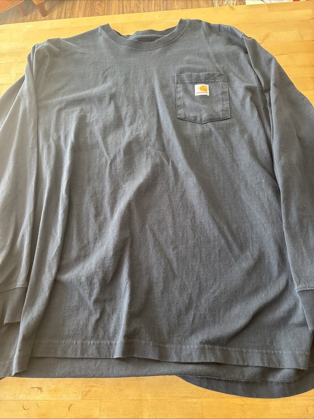 Dark Blue Carhartt long-sleeve pocket t-shirt 2XL